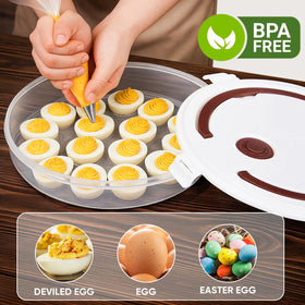 77L transparent trays let you see eggs at a glance.