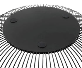 7UYUU black metal bowl stores K-cups or small items with stylish utility.