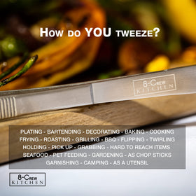 8-CREW KITCHEN tweezers used in bartending for garnishes