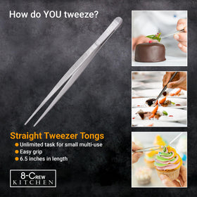 Bartending and garnish work with 8-CREW KITCHEN tweezers.