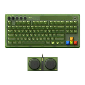 8BitDo Retro 87-Key Xbox Edition front view showing compact design and console-ready setup.