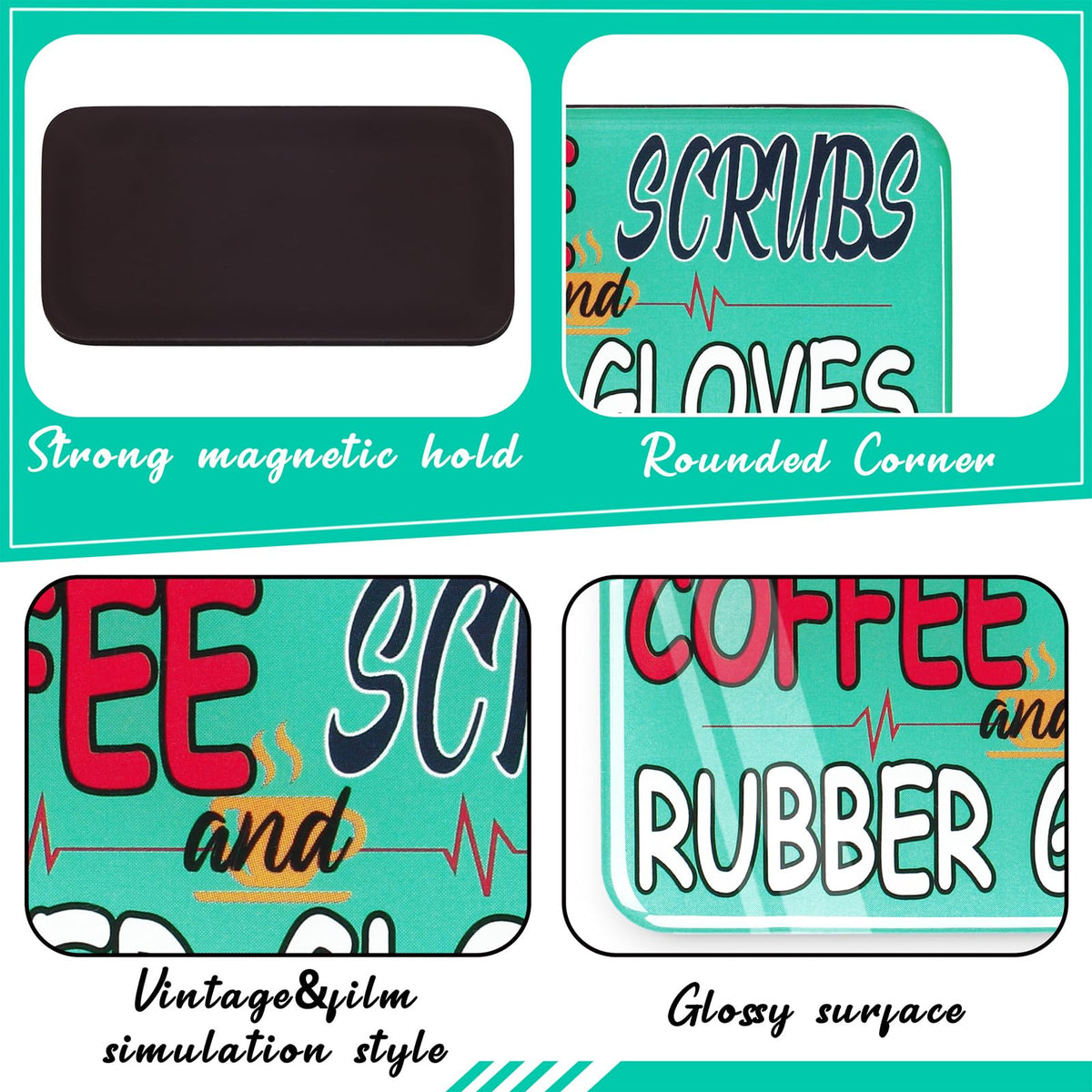 90shine vintage style magnets with nurse sayings