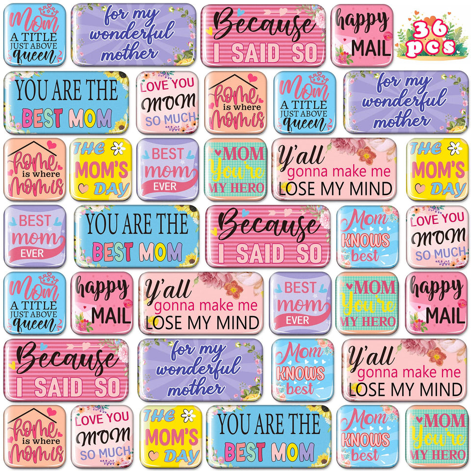 90shine mothers day magnets in rectangle shape, durable and decorative for fridge display.