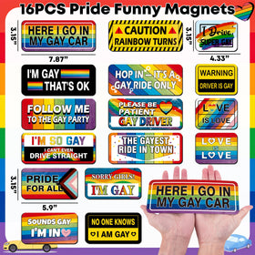 90shine bumper rainbow magnet with strong backing sticks securely