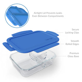 Bentgo Glass lunch box offers 5-cup capacity for portion-controlled meals on busy days.
