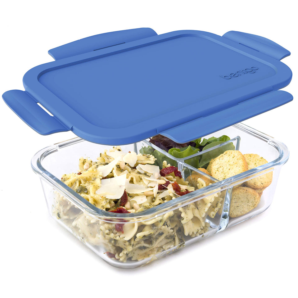 Bentgo Glass lunch box with airtight lid keeps meals fresh on the go.