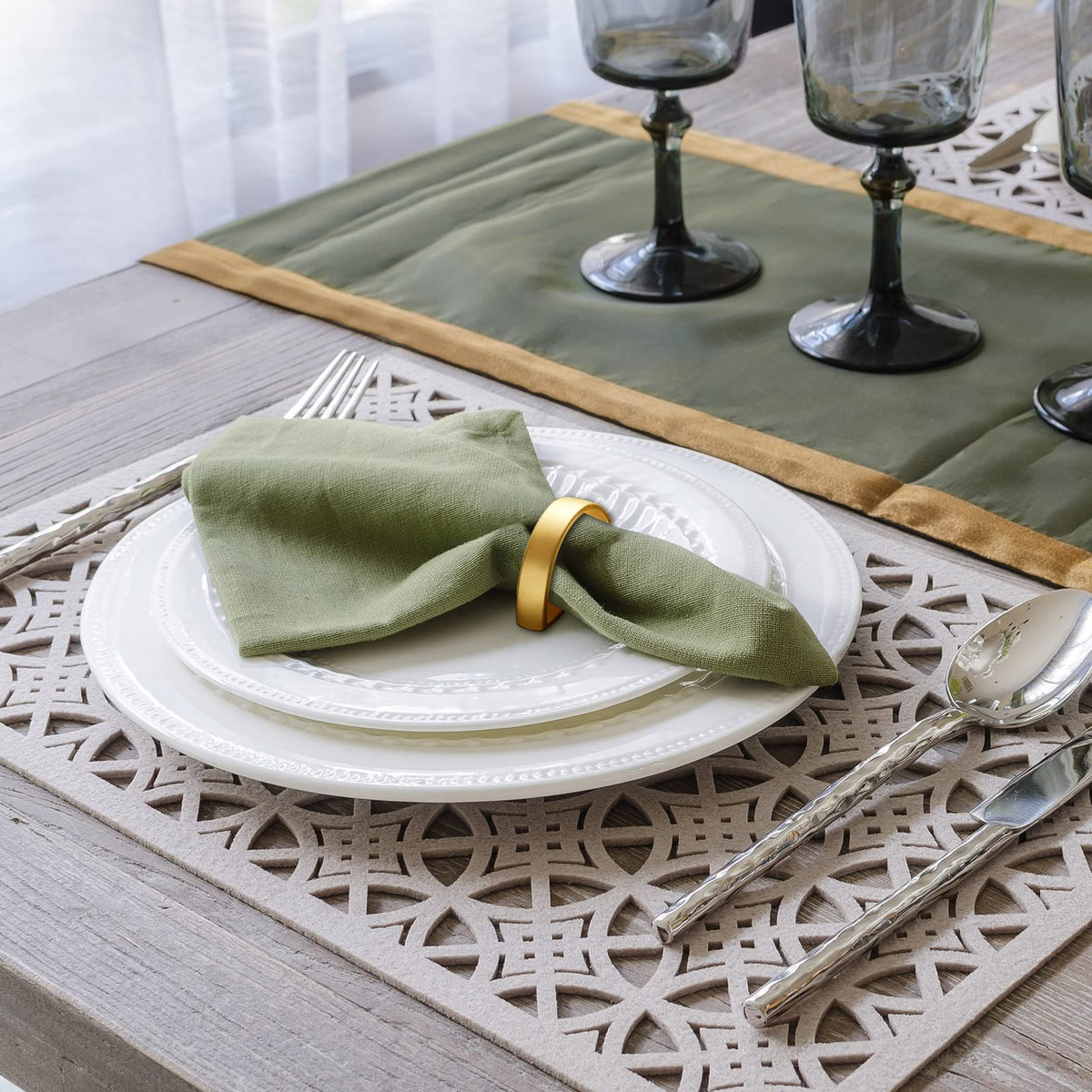 CHENGU napkin rings easy to clean and store after use