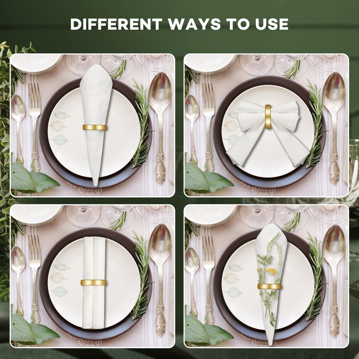 CHENGU napkin rings pair with wedding decor and centerpieces
