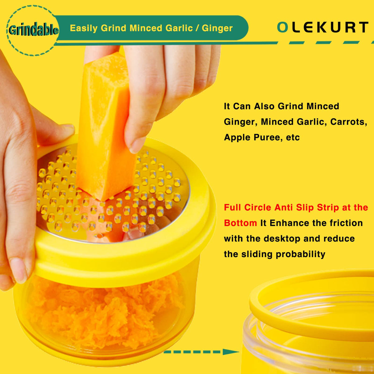 Comfortable grip ensures easy peeling with the OLEKURT stripper.