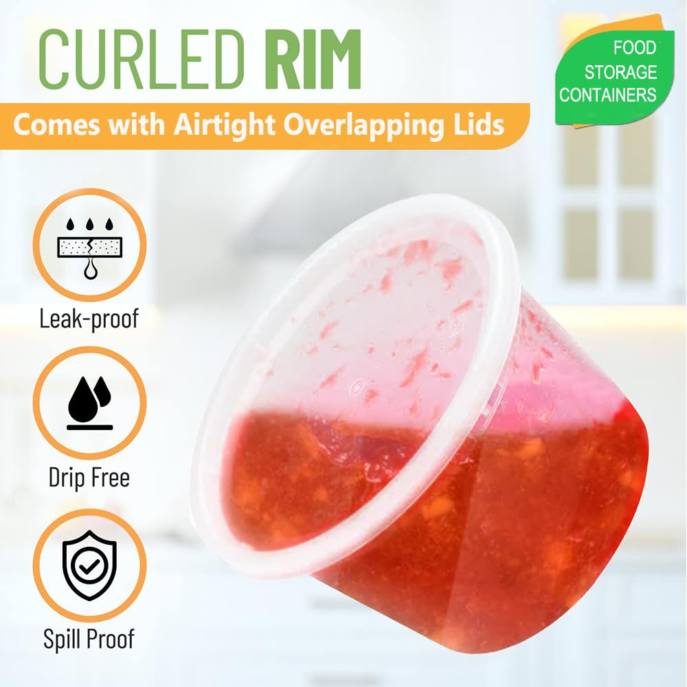 YehTrum 16oz deli container shows contents clearly for meal prep.