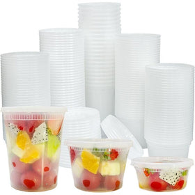 YehTrum 8oz deli container with airtight lid, ideal for leftovers.