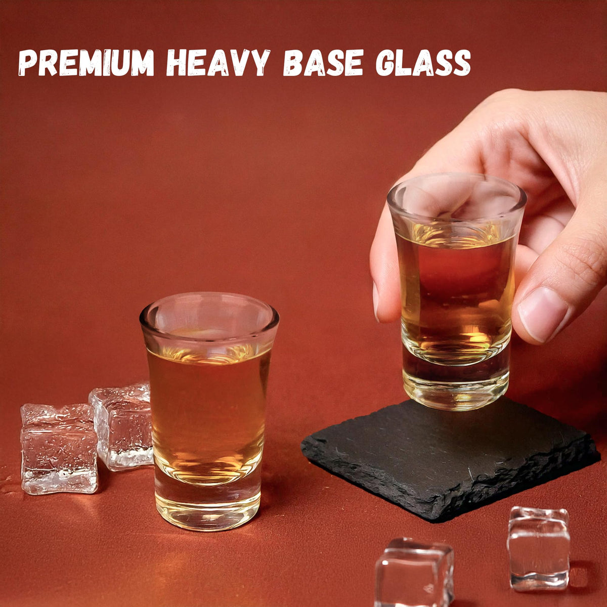 A&A Wonders shot glass set presented in an elegant, gift-ready package