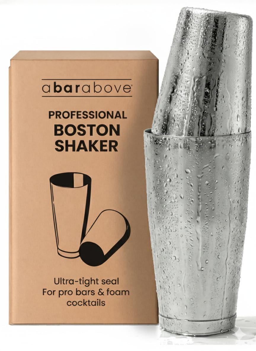 A Bar Above 18oz weighted tin shaker for balanced shakes and smooth pours.
