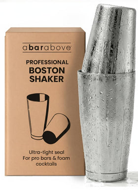 A Bar Above 18oz weighted tin shaker for balanced shakes and smooth pours.