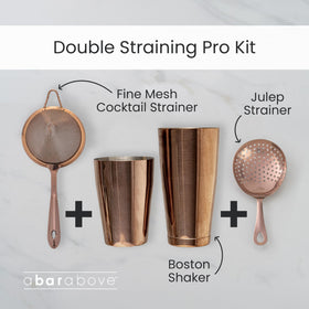 A Bar Above stainless-steel finish Boston shaker adds professional aesthetics to any bar.