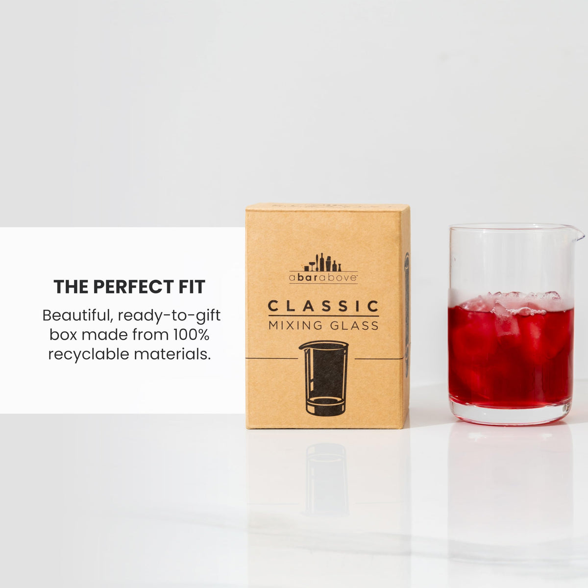 A Bar Above classic style stirring pitcher ready for home or bar use.