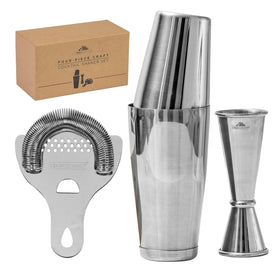 A Bar Above cocktail shaker set Boston in action for smooth shakes.
