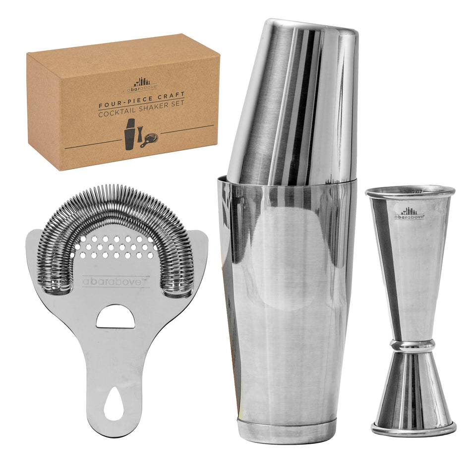 A Bar Above cocktail shaker set Boston in action for smooth shakes.