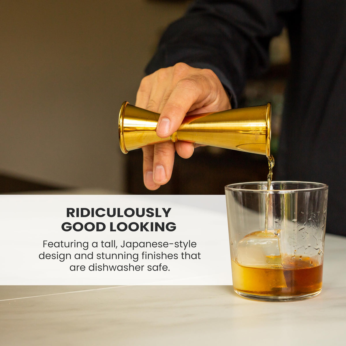 A Bar Above polished finish adds professional style to any home or bar setup.