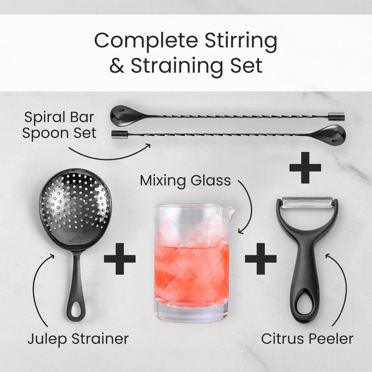 A Bar Above Gold Citrus Peeler peeling a citrus twist for drinks.