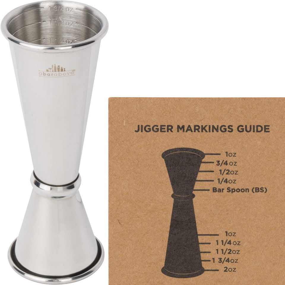 A Bar Above premium Japanese jigger with precise markings ensuring consistent pours.