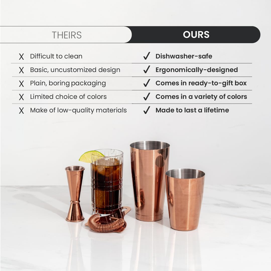 A Bar Above versatile set for shaken or stirred cocktails.