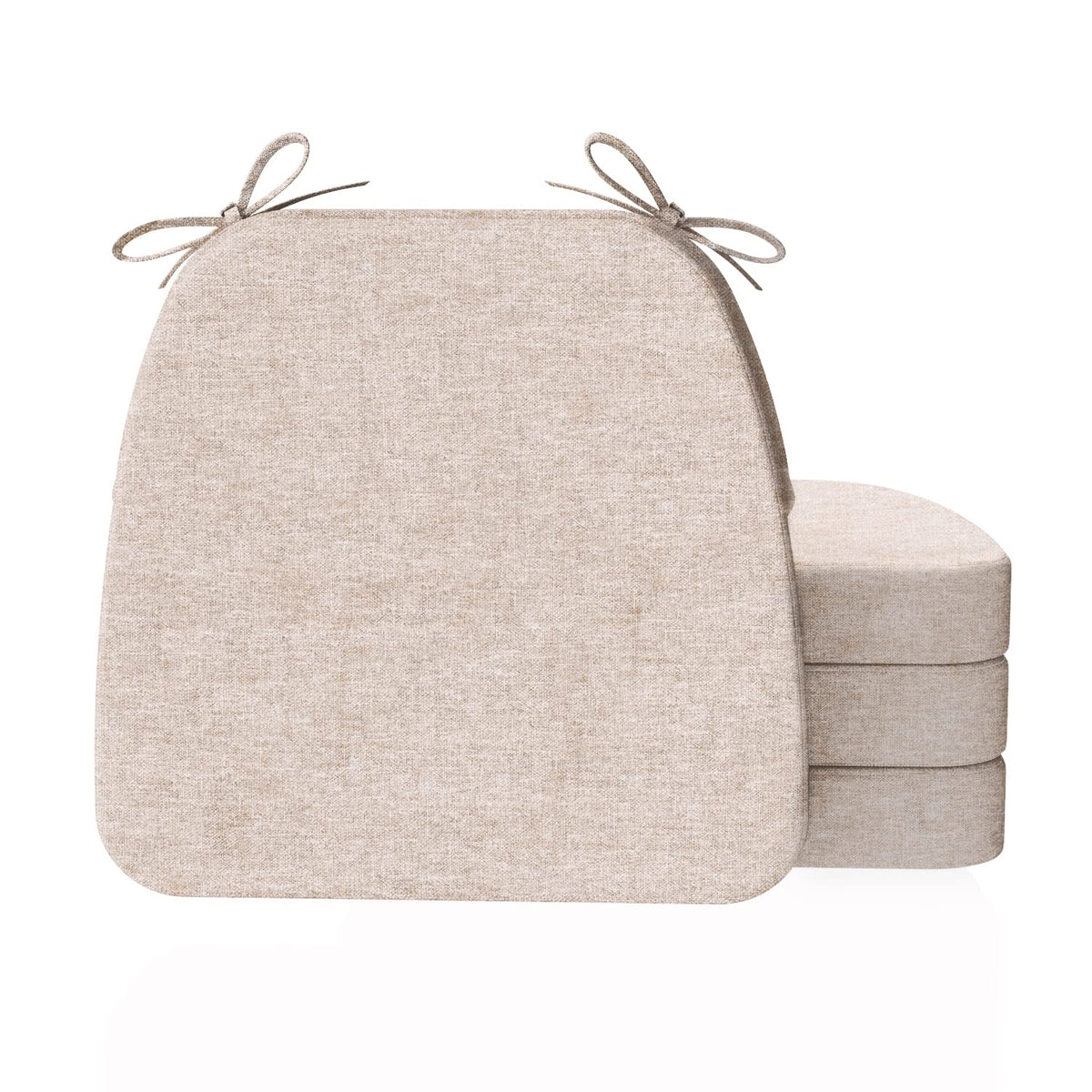 AAAAAcessories D shaped chair cushion in oatmeal beige for soft 2 inch support