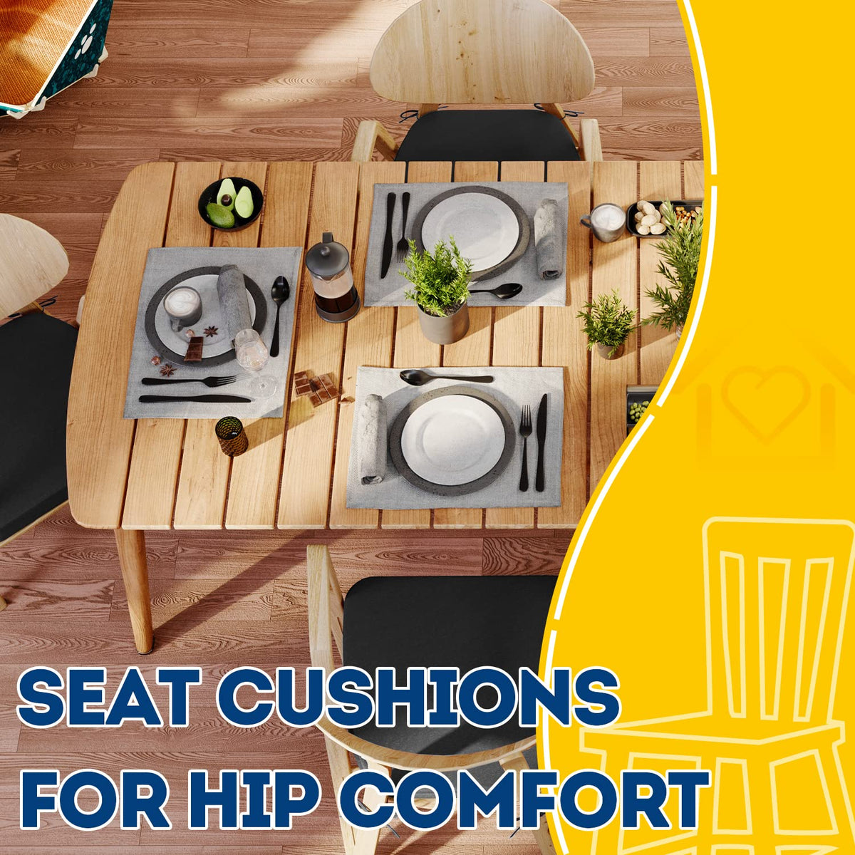 Machine-washable cover on AAAAAcessories cushion dries quickly.