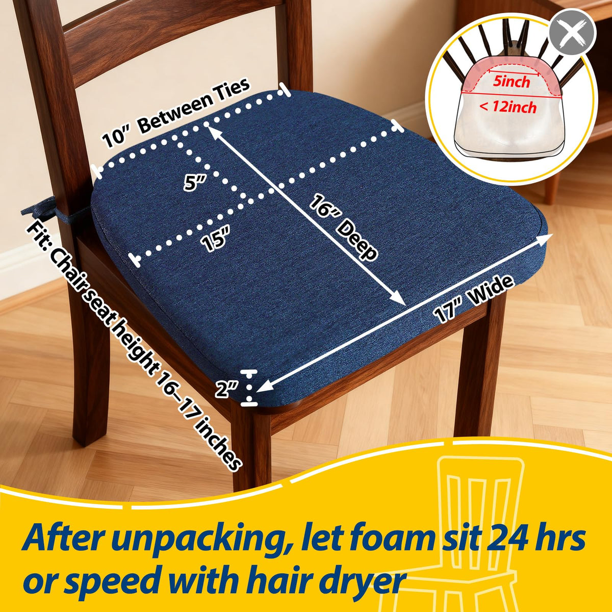 AAAAAcessories blue D-Shaped cushion non-slip base demonstrates stability