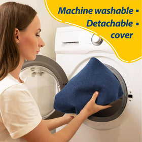 AAAAAcessories blue D-Shaped cushion removable cover being machine washed