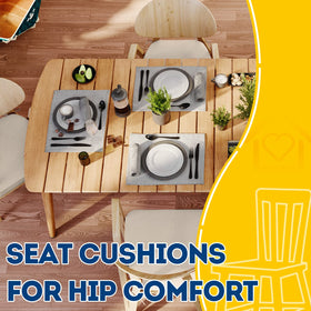 AAAAAcessories 2-inch thick padding offers ergonomic comfort during meals.