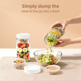 BPA-free glass construction highlights safety and durability of jars