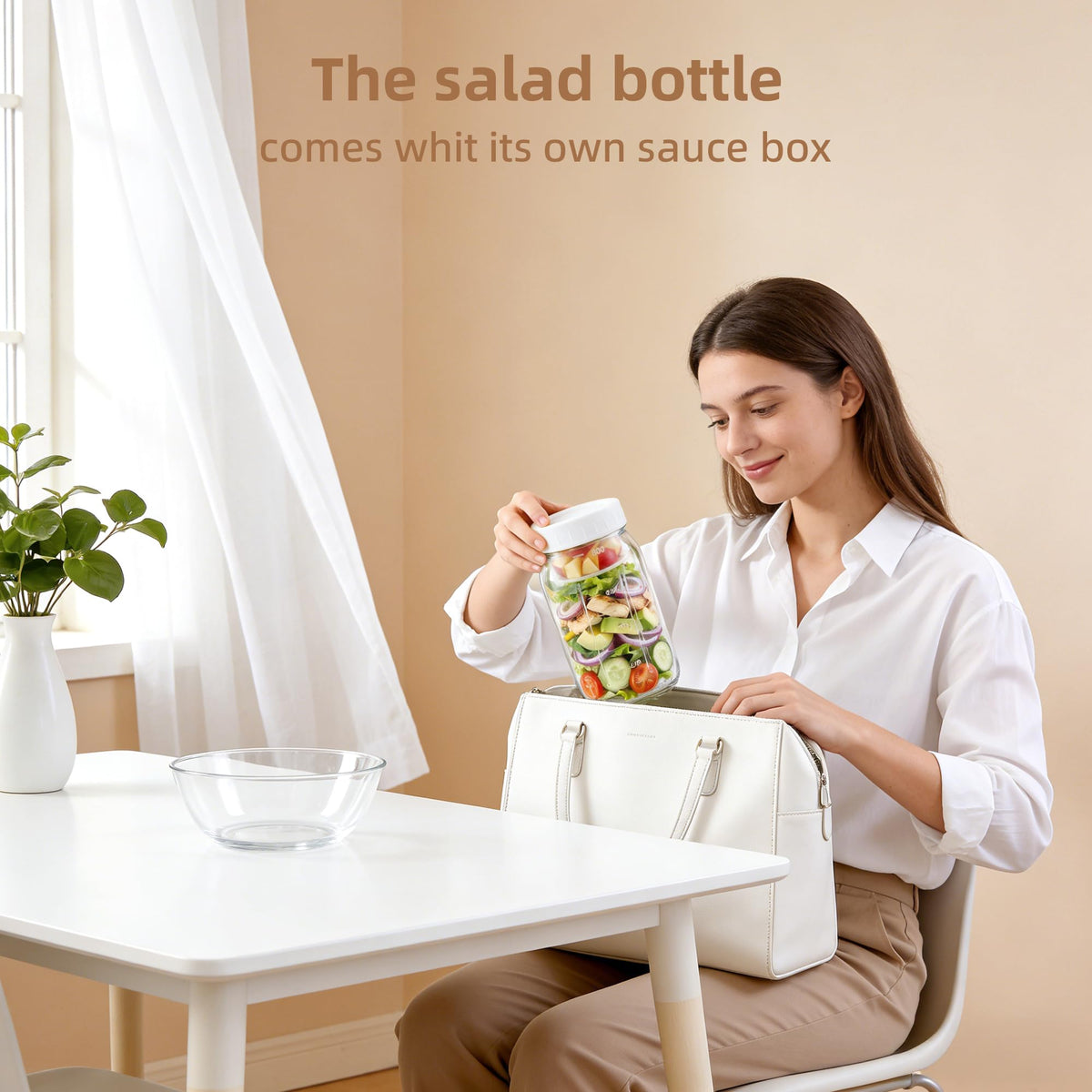Layered freshness display showing colorful greens and toppings