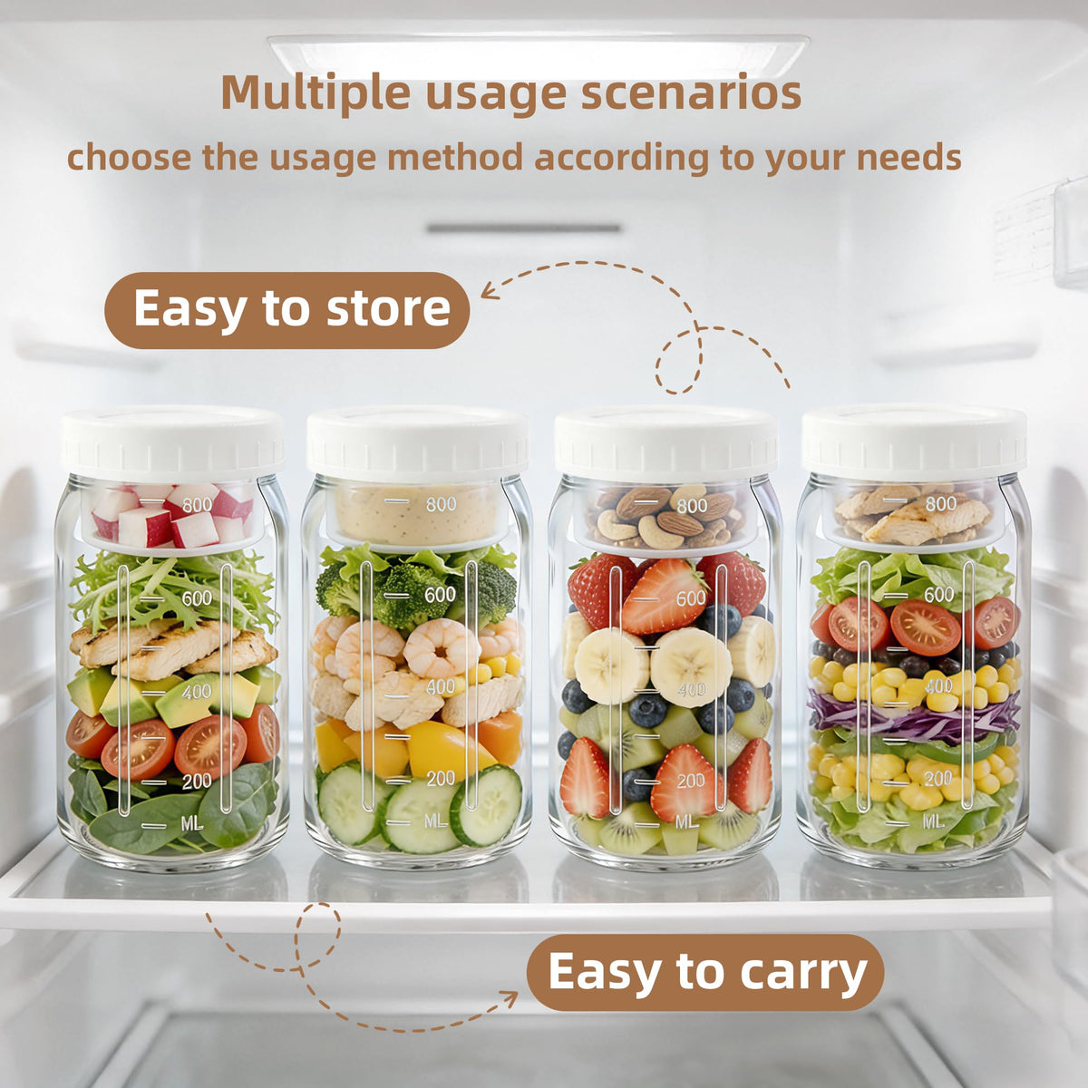 On-the-go lunch solution with clear, crisp salad layers