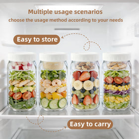 On-the-go lunch solution with clear, crisp salad layers