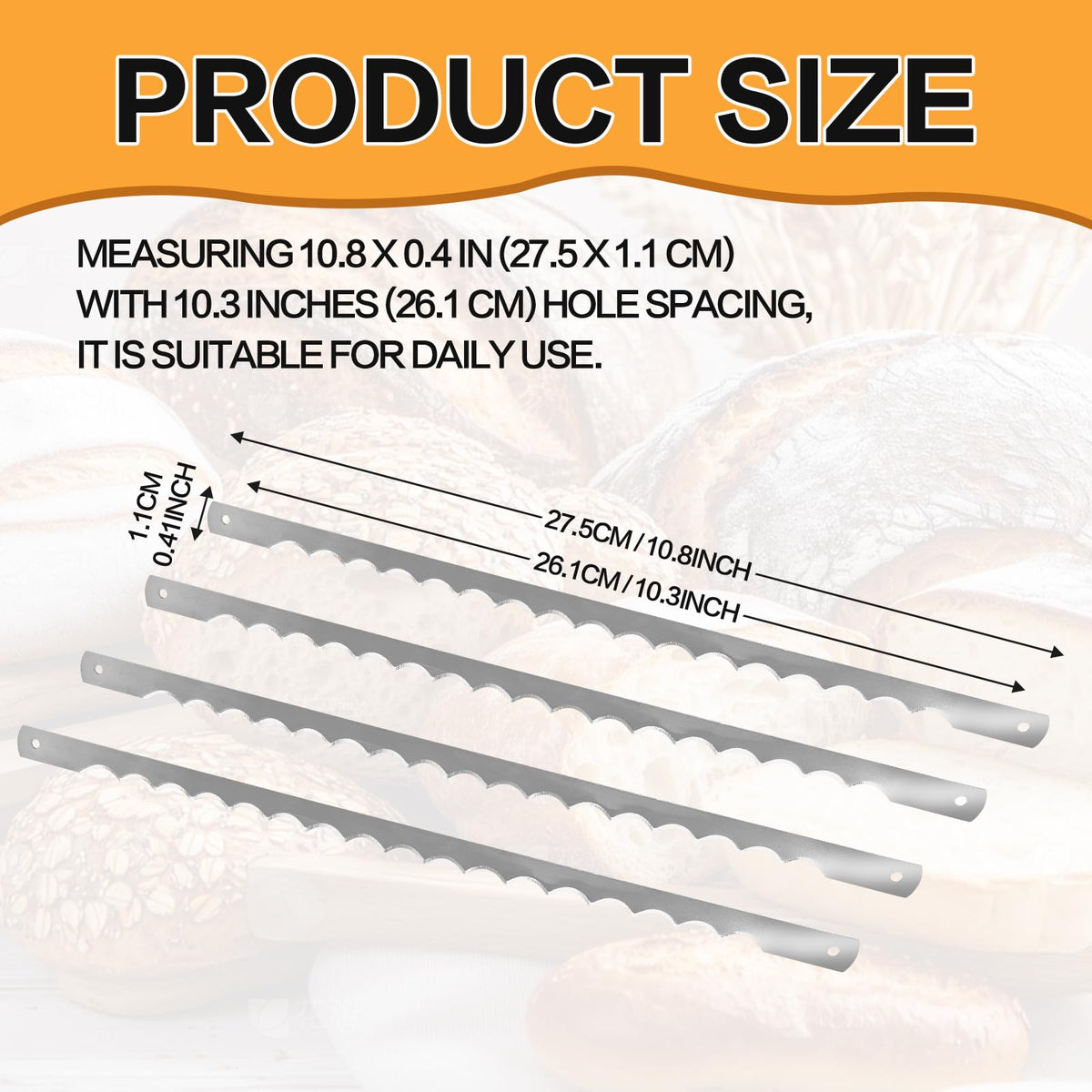 AAEJE replacement bread slicer blades for easy, crumb-minimizing slicing