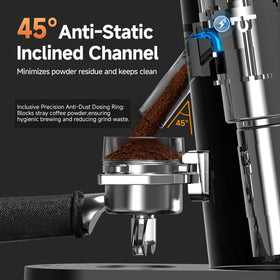 AAOBOSI burr coffee grinder anti-static system reduces mess