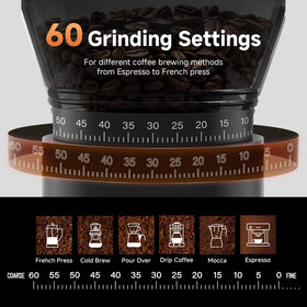 AAOBOSI burr coffee grinder cordless portable design for on-the-go grinding