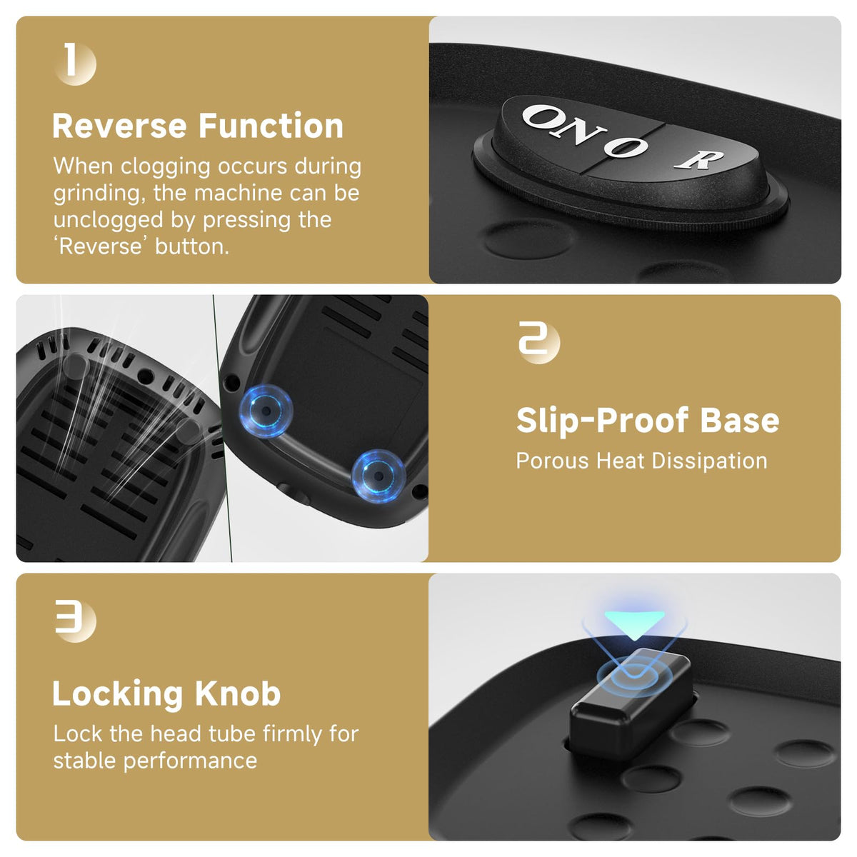 AAOBOSI blades and plates provide precise grinding and slicing options.