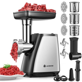 AAOBOSI meat grinder hopper for quick, clean loading.