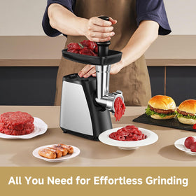 AAOBOSI Meat Grinder side view shows compact footprint for home kitchens.