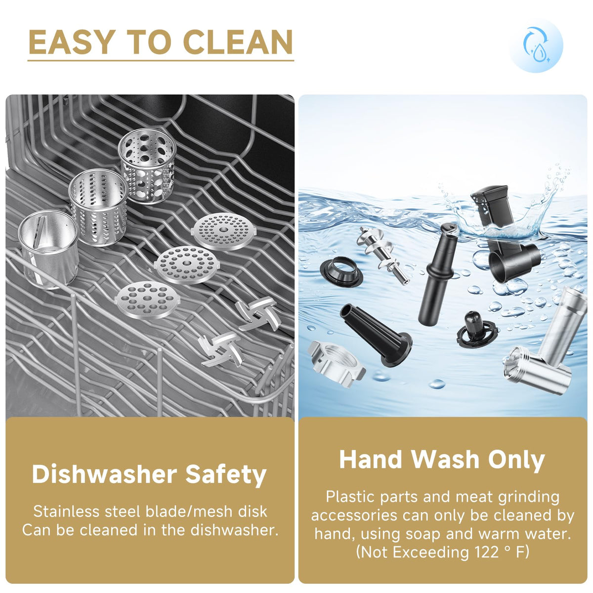 AAOBOSI stainless steel body offers durability and easy cleaning.