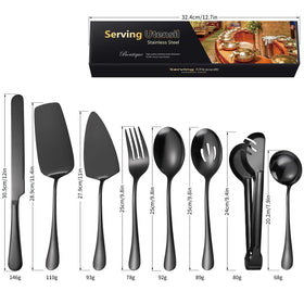 AARAINBOW serving spoon in black with ergonomic handle for easy serving