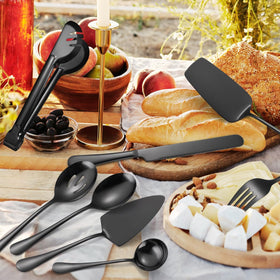 AARAINBOW soup ladle in black designed for soups and broths