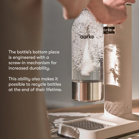 Aarke 1L cap close-up highlighting BPA-free construction