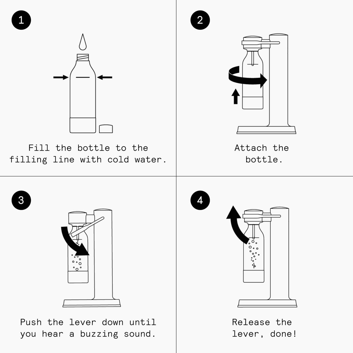Aarke Carbonator III CO2 cylinder in-use highlights long-lasting fizz potential for drinks.