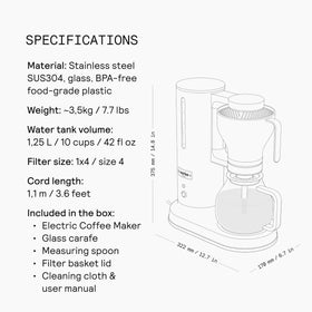Aarke stainless-steel body offers durable, minimalist kitchen aesthetics