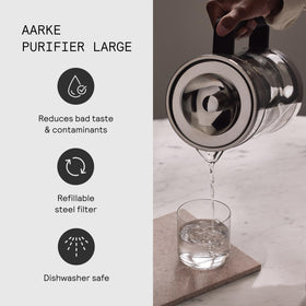 Aarke Purifier dishwasher-safe components for easy cleaning and hygiene.