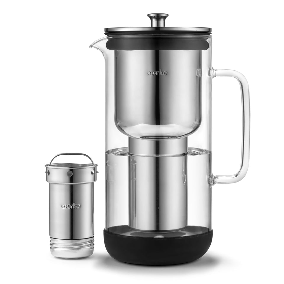 Aarke Purifier glass carafe for elegant home hydration