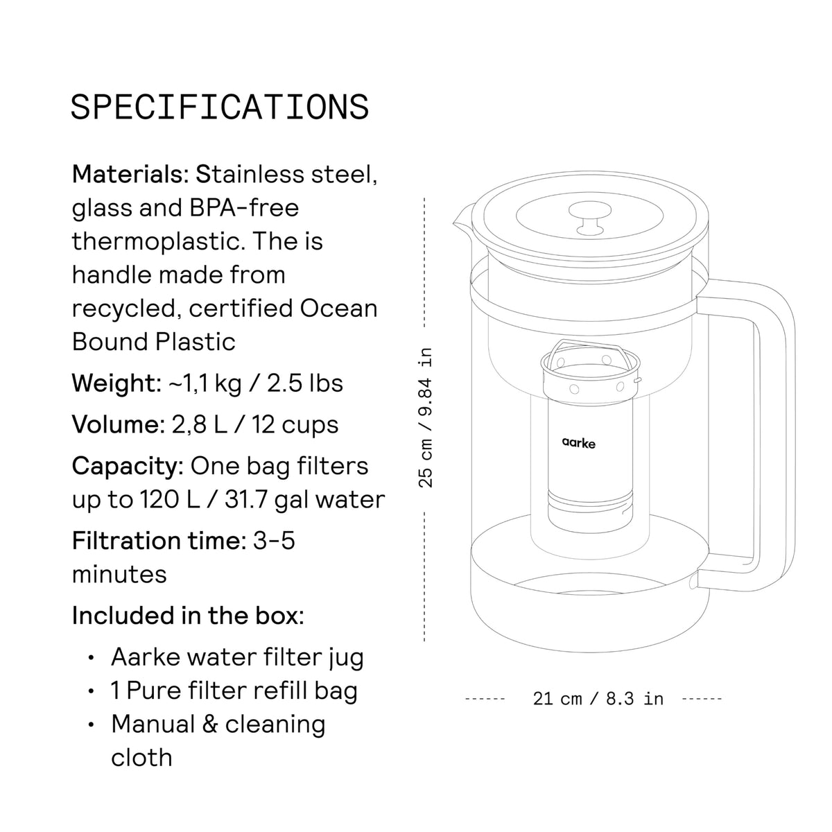 Aarke Purifier granules pouch ready to enrich water.